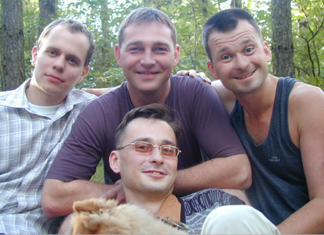 Natural born Matuseviches. From left to right, top-down: : Yury, Radoslaw, Sergrey, Alexander