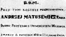 Inscription on the memorial board in the church of St. Stephan