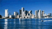 Boston,skyline and waterfront