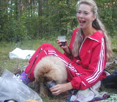 Natasha make a drunkard of Fabi